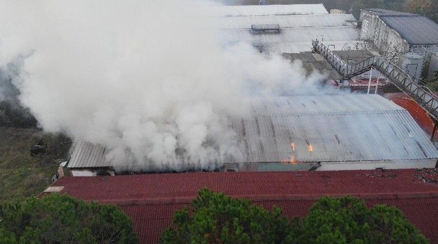 Maltepe'deki kağıt deposu alev alev yandı!