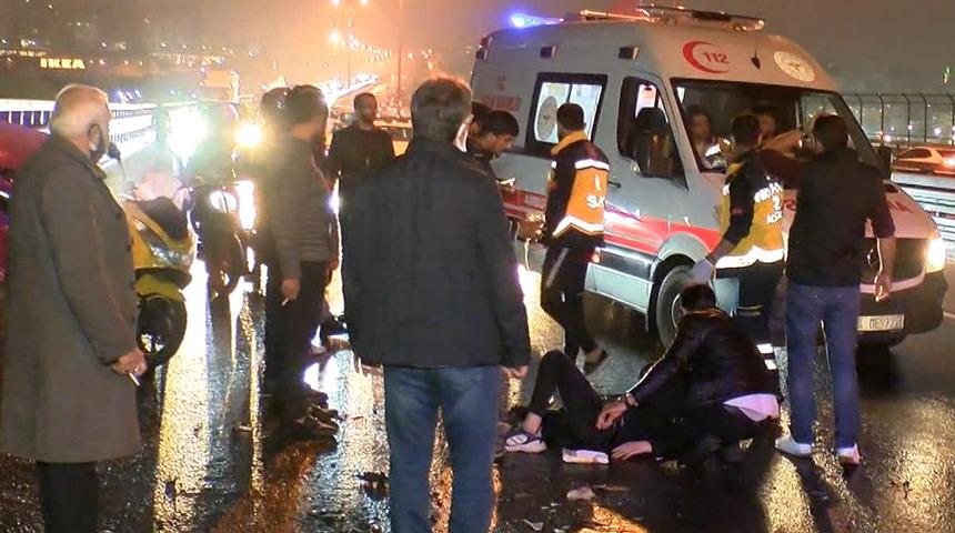 Bayrampaşa TEM Bağlantı yolunda feci kaza: 1 ağır yaralı