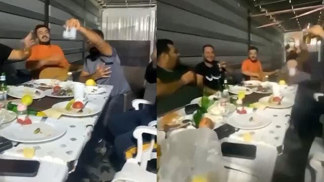 Hareket halindeki TIR'ın dorsesine çilingir sofrası kurup alem yaptılar