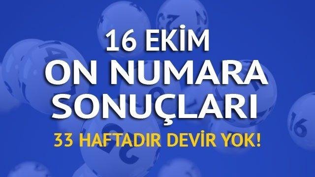 On Numara sonuçları 16 Ekim: On Numara devretmemeye devam ediyor!