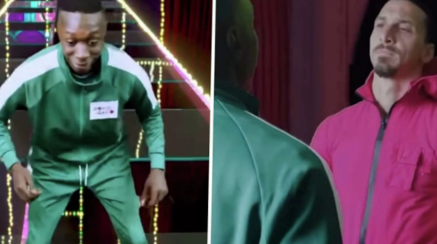 Squid Game rüzgârı onları da sardı! İbrahimovic ve TikTok fenomeni Khaby Lame, parodisiyle gündem yarattı