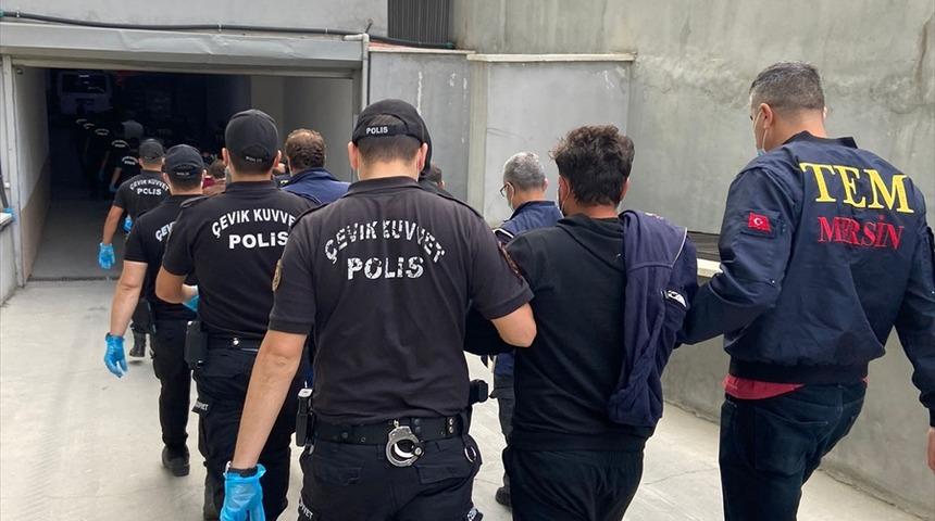 Mersin'de terör örgütü DEAŞ operasyonunda 14 şüpheli yakalandı