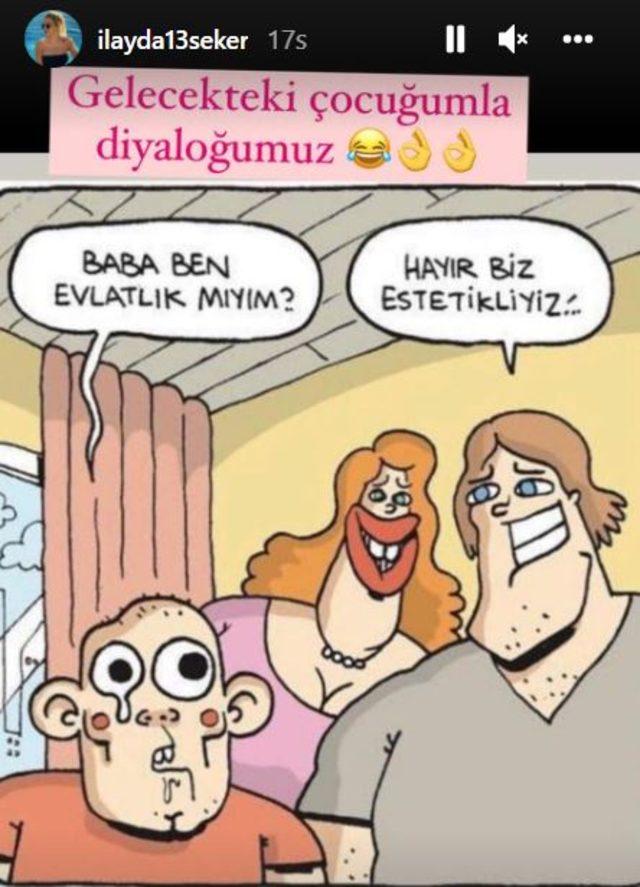 İsmail'in Balaban'ın Barbie'si İlayda Şeker'den estetik paylaşımı! ''Gelecekteki çocuğumla...''