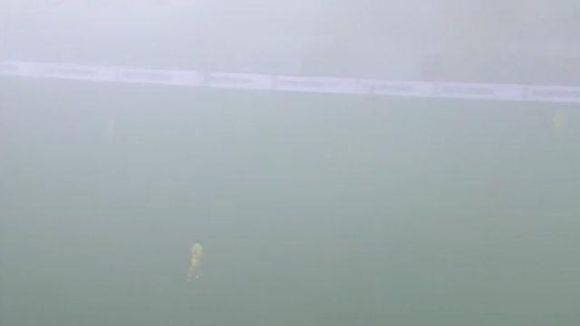 İstanbulspor-Menemenspor maçına sis engel oldu