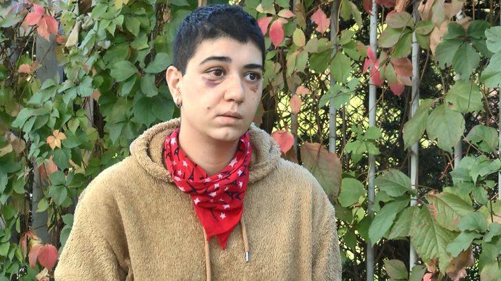 Beyo�lu'nda kad�na fel� eden dayak!