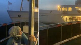 Boğaz'da korku dolu anlar! Vapur ile tekne çarpışmaktan son anda kurtuldu