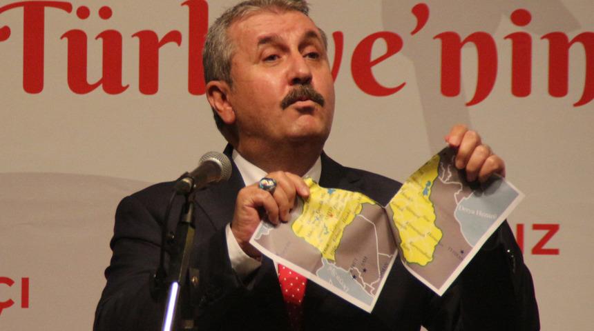 Destici sözde Kürdistan haritasını yırttı: Sizin rüyanızı kâbusa çeviririz