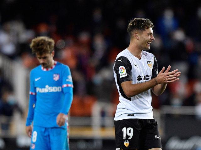 Atletico Madrid'e büyük şok; Valencia'dan iki gol birden