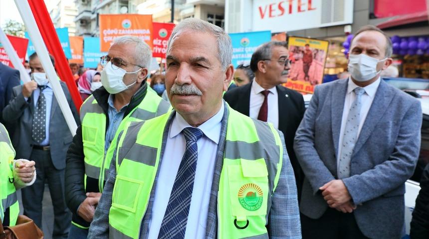 Samsun'da temizlik işçileri temiz bir çevre için yürüdü