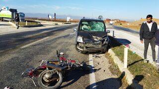 Konya'da hafif ticari araçla çarpışan motosikletin sürücüsü öldü