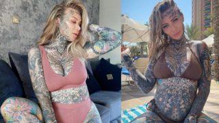 İngiltere’nin en dövmeli kadını olarak anılıyor! Estetik operasyonlardan ve dövmelerden önceki halini paylaştı