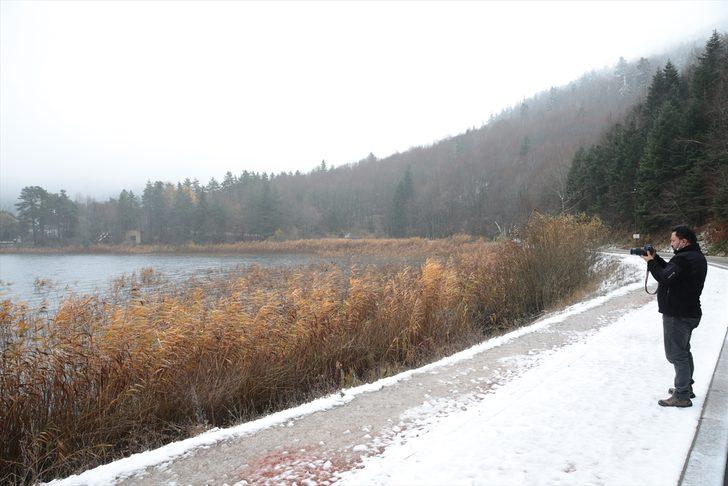 Abant'ta sonbahar ve kış bir arada yaşanıyor G2