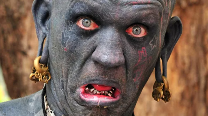 Dünyanın en çok dövmeye sahip adamı görenleri şaşkına çeviriyor! Guinness Rekortmeni olmayı başardı 