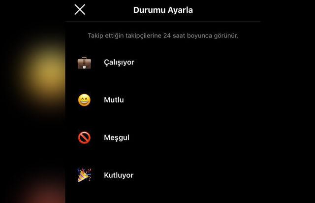 Instagram durum ekle