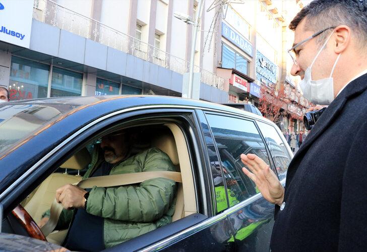 Erzurum Valisi Okay Memiş'ten kemer takmayan sürücüye: Şimdilik seni affediyorum 