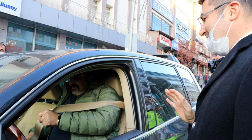 Erzurum Valisi Okay Memiş'ten kemer takmayan sürücüye: Şimdilik seni affediyorum 