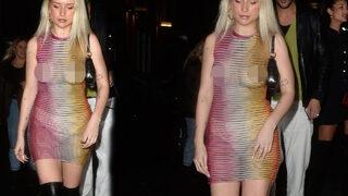 Tamamen şeffaf! İç çamaşırı giymeyi tercih etmedi