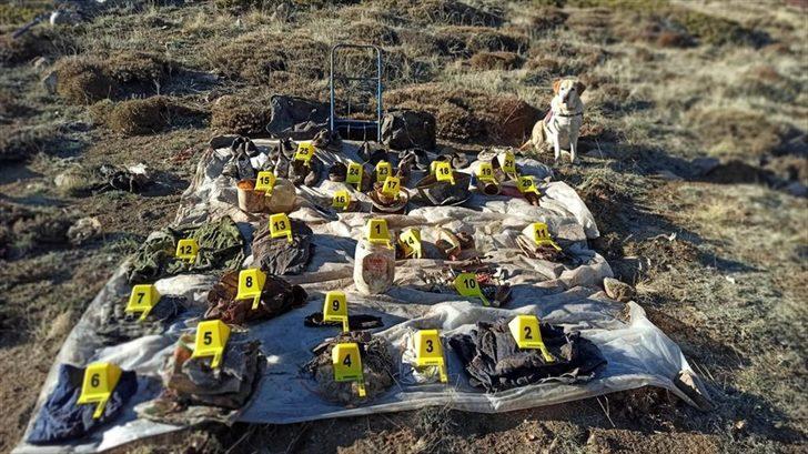 Sivas'ta terör örgütüne ait sığınak ve yaşam malzemesi bulundu G1