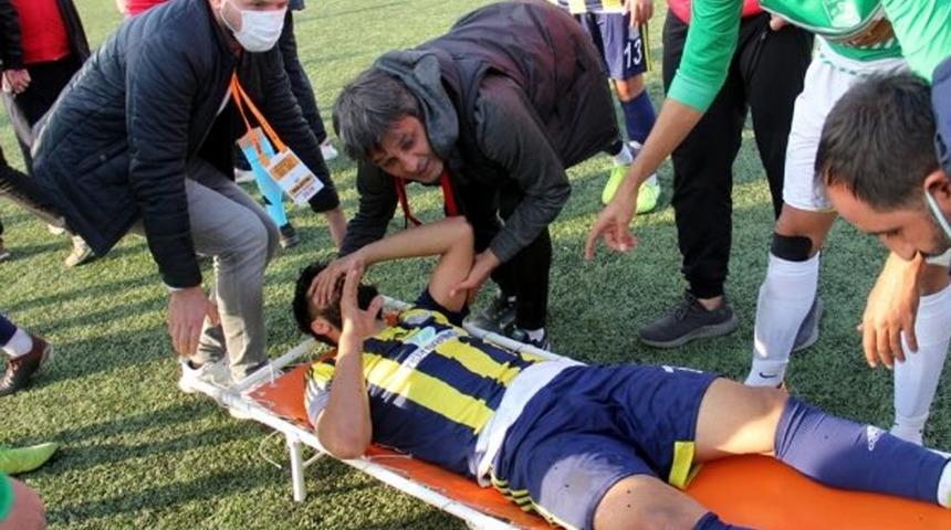 Malatya'da bir futbolcunun dili boğazına kaçtı