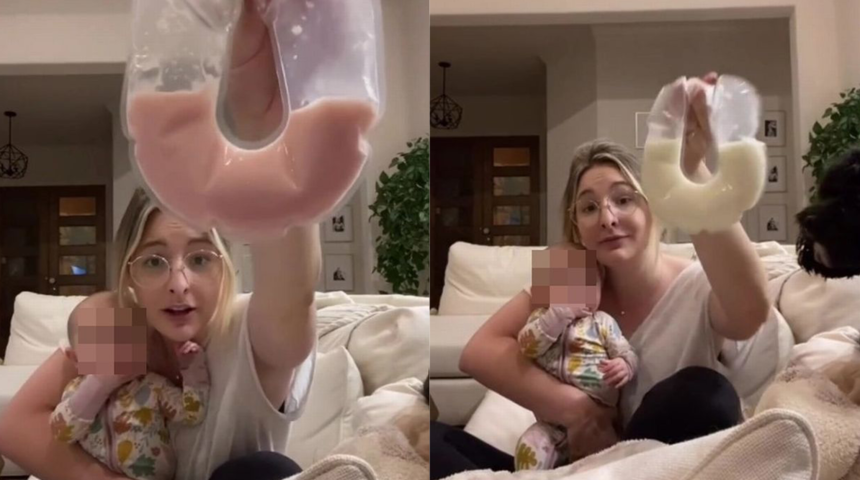 Yeni doğum yapan anne sütünün pembe olduğunu görünce şaşkına döndü