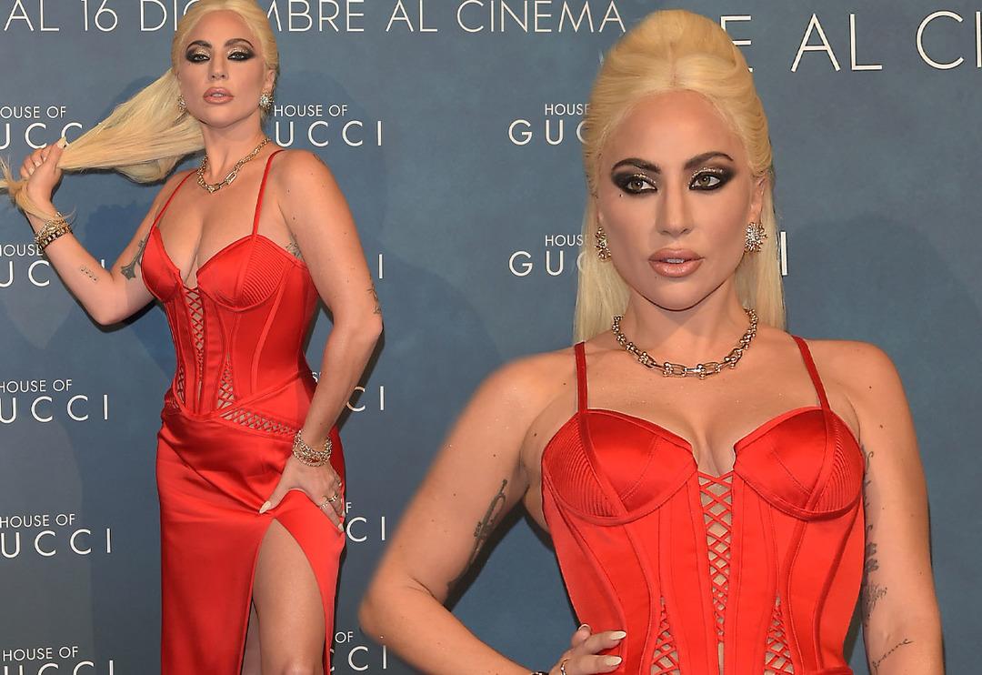 Lady Gaga Gucci galasında Versace giydi