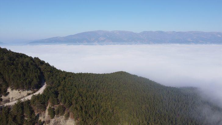 Mudurnu Ovası'nda oluşan sis drone ile görüntülendi G2