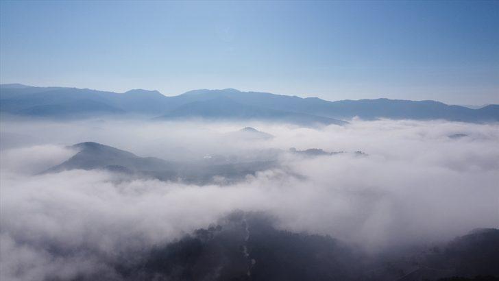 Mudurnu Ovası'nda oluşan sis drone ile görüntülendi G5