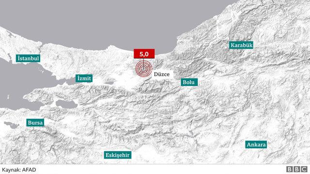Sarsıntının merkez üssünün Düzce olduğu açıklandı