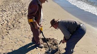 Plaj definecileri iş başında! Dedektörle arıyorlar: Euro bulursak bozduruyor, altın bulursak satıyoruz
