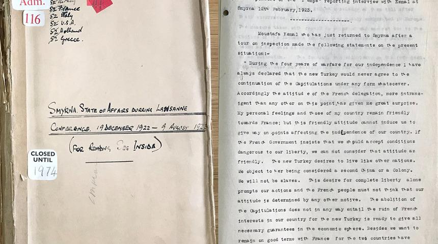 Atatürk'ün hiç yayımlanmayan röportajı İngiliz arşivinde ortaya çıktı! Dikkat çeken sözler