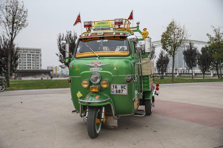 Yarım asırlık modifiye triportörüne gözü gibi bakıyor G2