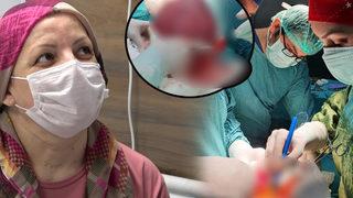 Hasta kadının karnından çıkarıldı: 7 aylık bir gebelik büyüklüğünde