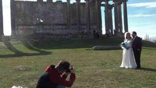 Aizanoi Antik Kenti evlenen çiftlerin doğal fotoğraf stüdyosu oldu! Düğünden önce buraya akın ettiler