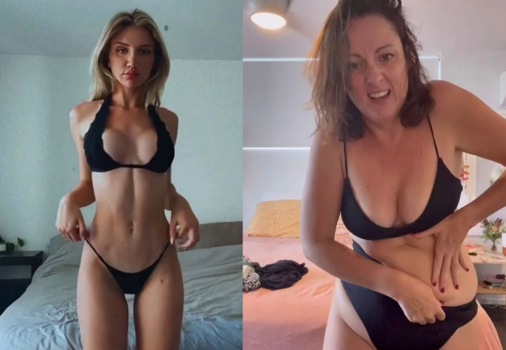 Avustralyalı komedyen Celeste Barber, model Gabrielle Epstein'in bikinili pozunu taklit etti! Ünlü isimlerden övgü yağdı