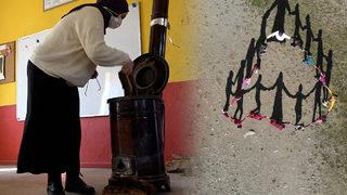 Doğunun en ücra köyünde görev yapan Elif öğretmen, odunları sırtında taşıyıp çocuklar için soba yakıyor