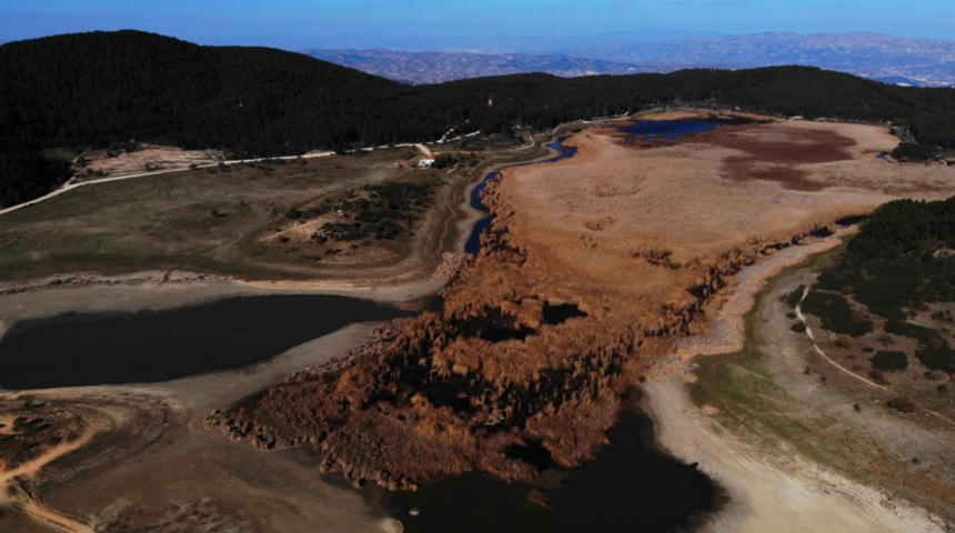 Kuş cenneti Yayla Gölü’nden korkutan manzara! Kuruma noktasına geldi