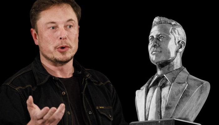 Elon Musk'ı bile şaşırtacak olay! Otomobili eritip büstünü yaptılar