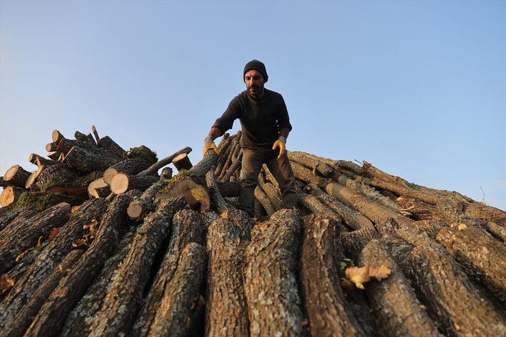 Zor şartlarda mangal kömürü üretip ailelerinin geçimlerini sağlıyorlar G3