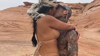 Kourtney Kardashian bu sefer de kızının yanında rahat durmadı