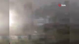 Başakşehir'de elektrik trafosunda yaşanan patlama kamerada