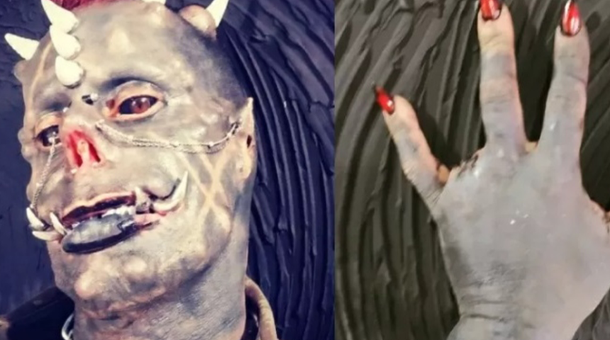 Vücut modifikasyonlarıyla toplumun ikiyüzlülüğünü göstermek istedi! Parmağını kestirdi