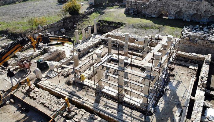 UNESCO Dünya Mirası Geçici Listesi'ne alınan Stratonikeia Antik Kenti'nde çalışmalar başladı! Batı cephesi ayağa kaldırılıyor