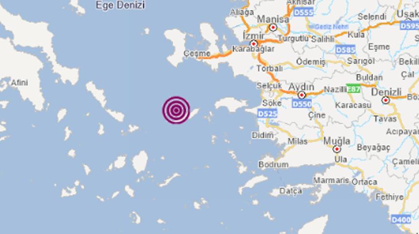 Son Dakika: Ege Denizi'nde deprem! İzmir'in Çeşme ilçesi açıklarında meydana geldi