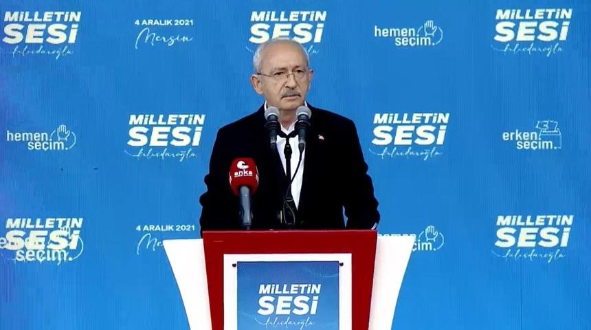 Kemal Kılı&ccedil;daroğlu Mersin mitinginde a&ccedil;ıkladı: Bor&ccedil; faizleri silinecek, esnaf bakanlığı kurulacak