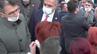 Akşener'in konuşması sonrası gergin anlar