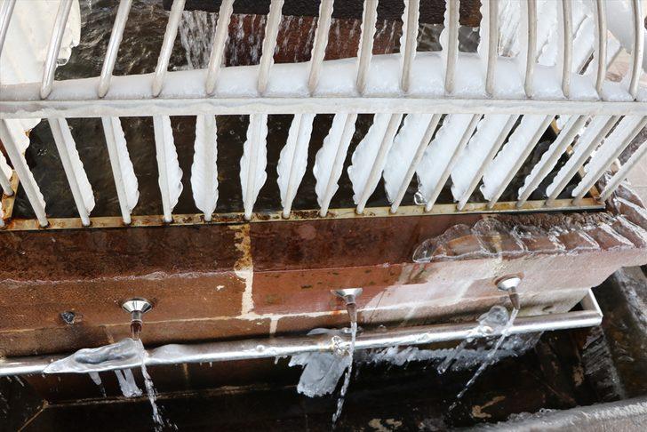 Doğu Anadolu'da soğuk hava nedeniyle dere, nehir ve şadırvanlar buz tuttu G3