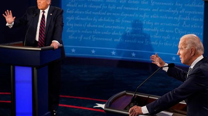 Trump, Biden'la canlı yayına çıkmadan önce Kovid-19 pozitif olduğu iddialarını reddetti