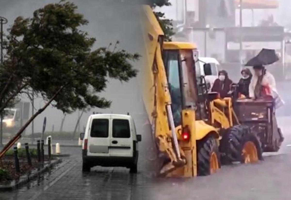 Antalya'da fırtına k&acirc;busu! K&ouml;pr&uuml; &ccedil;&ouml;kt&uuml;, ağa&ccedil;lar devrildi, dalga boyu 3 metreyi aştı