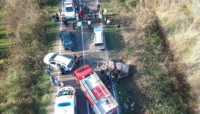 Sinop'ta korkunç zincirleme kaza: 2 ölü, 3 yaralı