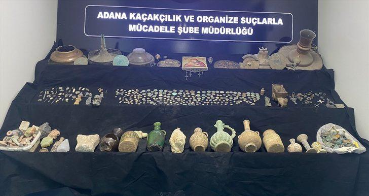 Adana'da tarihi eser olduğu değerlendirilen 690 obje ele geçirildi G1
